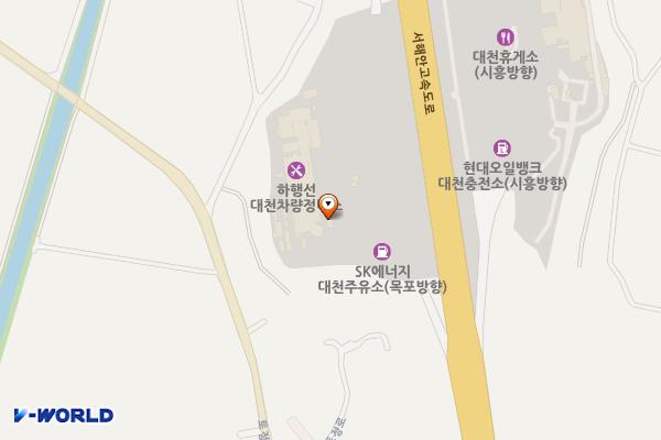 대천(목포) 휴게소 위치 지도 — 충청남도 보령시 주교면 주교리 918-6
