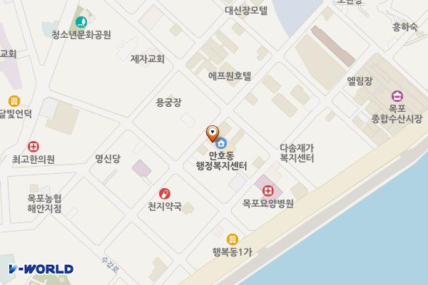 만호동행정복지센터 위치 지도 — 전남광주통합특별시 목포시 수강로12번길 24