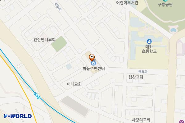 이동행정복지센터 위치 지도 — 경기도 안산시 상록구 이동로 46