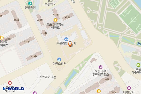 수원중부경찰서 위치 지도 — 경기도 수원시 장안구 정자천로 199