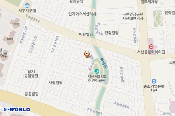 호수공원 공영주차장 위치 지도 — 충청남도 서산시 예천동 1277-3