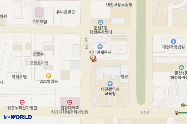 대전광역시교육청 위치 지도 — 대전광역시 서구 둔산로 89
