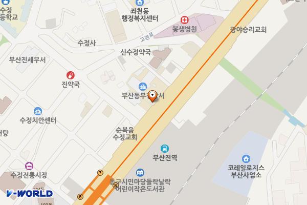 부산동부경찰서 위치 지도 — 부산광역시 동구 중앙대로 387