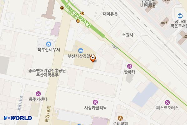 부산사상경찰서 위치 지도 — 부산광역시 사상구 학감대로 264