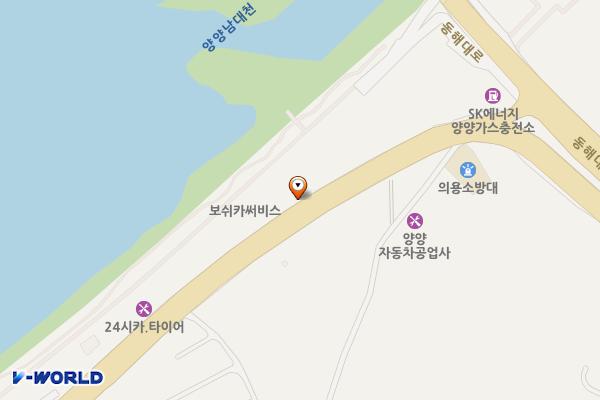 양양군평생학습관 위치 지도 — 강원특별자치도 양양군 양양읍 안산1길 36