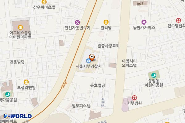 서울서부경찰서 위치 지도 — 서울특별시 은평구 진흥로 58