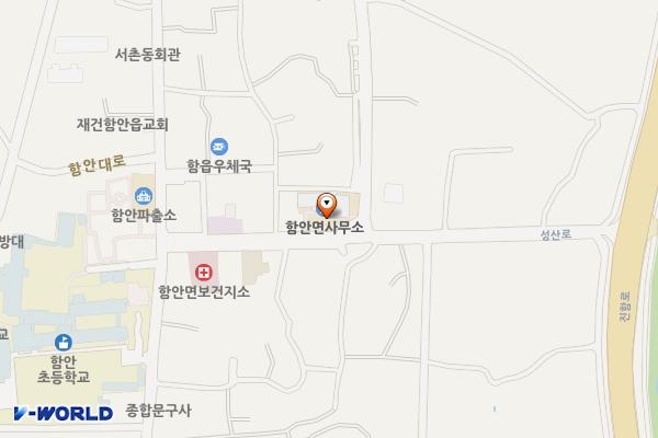함안면사무소 위치 지도 — 경상남도 함안군 함안면 성산로 15