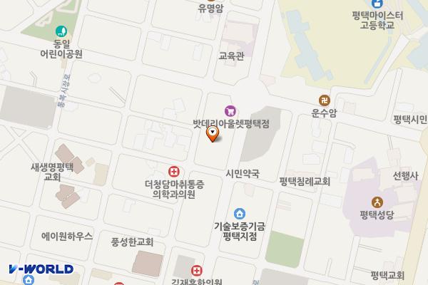 통복 공영주차장 위치 지도 — 경기도 평택시 통복시장로22번길 43