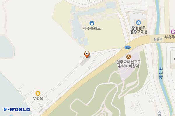 송산리 공영주차장 위치 지도 — 충청남도 공주시 금성동 47-3