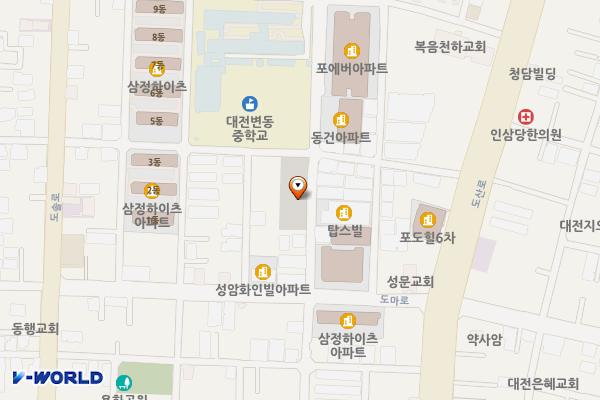 변동 공영주차장(A) 위치 지도 — 대전광역시 서구 변동 57-1