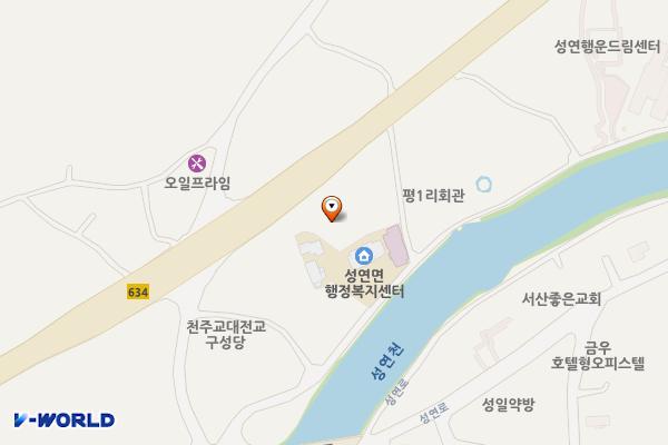성연면행정복지센터 위치 지도 — 충청남도 서산시 성연면 마루들길 15