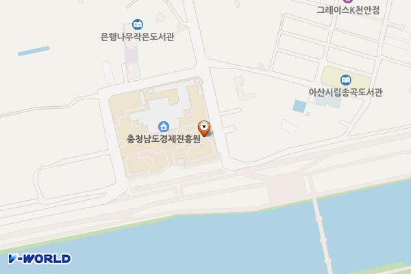 충청남도경제진흥원 주차장 위치 지도 — 충청남도 아산시 은행나무길 223