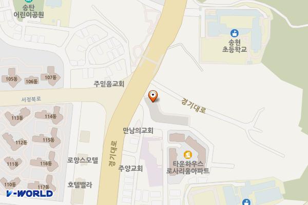 부락산 공영주차장 위치 지도 — 경기도 평택시 경기대로 1414