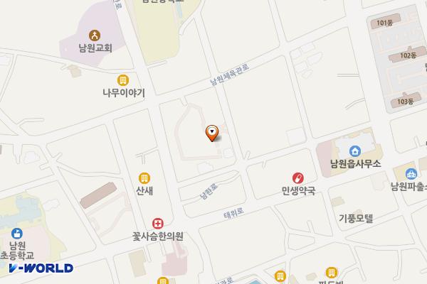 남원 공영노외1주차장 위치 지도 — 제주특별자치도 서귀포시 남원읍 남원리 180