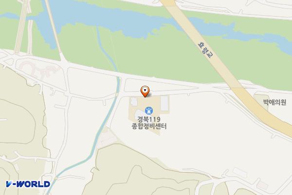 소방장비관리센터 위치 지도 — 대구광역시 군위군 효령면 중리길 7-34