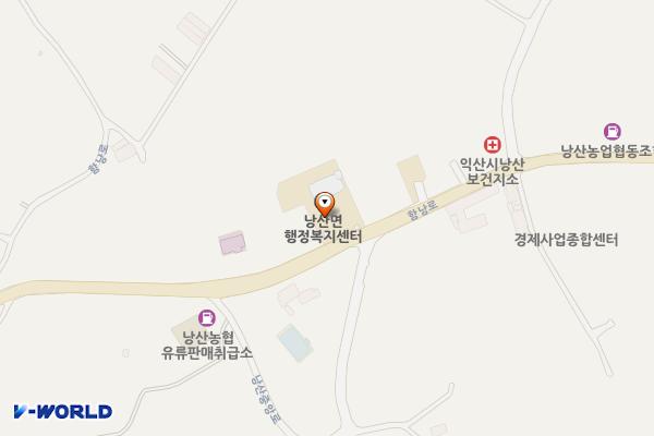 낭산면사무소 위치 지도 — 전북특별자치도 익산시 낭산면 함낭로 949