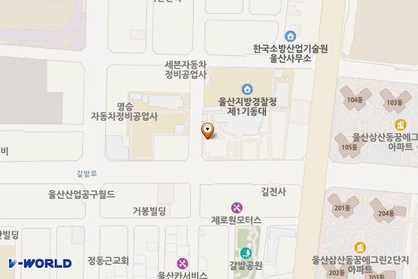 울산세무서 주차장 위치 지도 — 울산광역시 남구 갈밭로 49