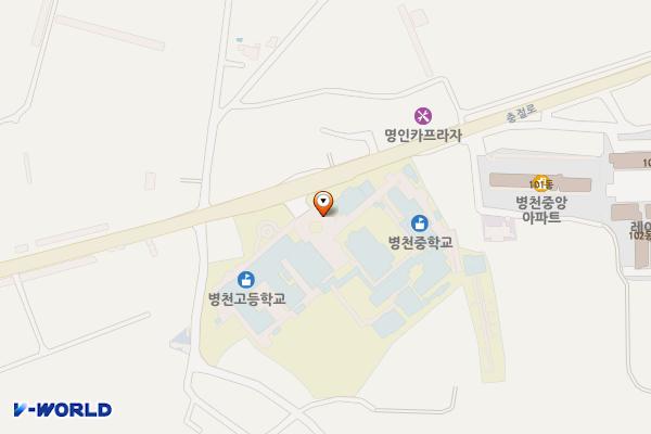 병천고등학교 위치 지도 — 충청남도 천안시 동남구 병천면 충절로 1872