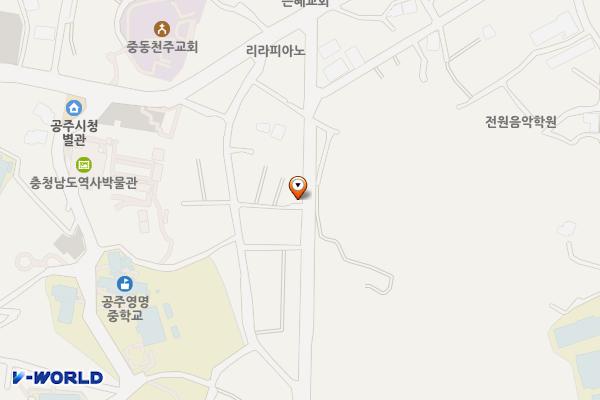 이동백소리길1 공영주차장 위치 지도 — 충청남도 공주시 옥룡동 248