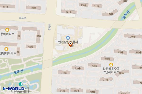 인천삼산경찰서 위치 지도 — 인천광역시 부평구 굴포로 104