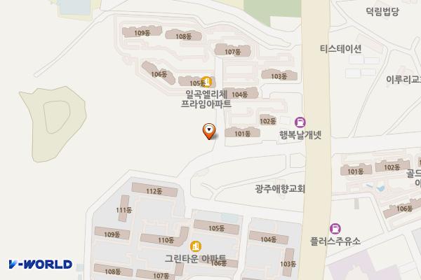 일곡엘리체 공영주차장 위치 지도 — 전남광주통합특별시 북구 삼각동 산148-1