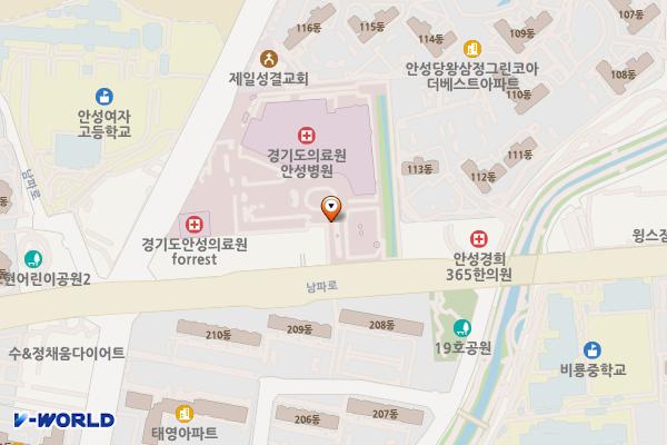 경기도의료원 안성병원 위치 지도 — 경기도 안성시 남파로 95