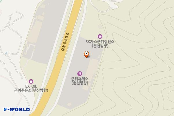 군위(춘천) 휴게소 위치 지도 — 대구광역시 군위군 군위읍 경북대로 4082