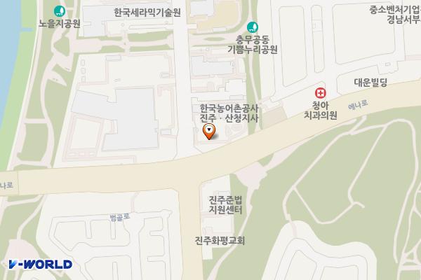 한국농어촌공사 진주산청지사 위치 지도 — 경상남도 진주시 소호로 96