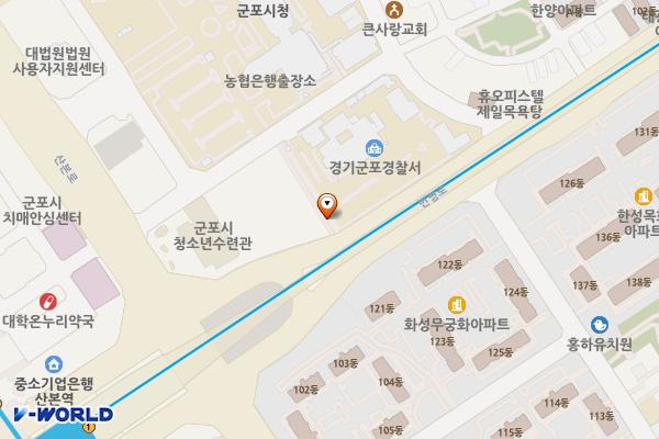 군포경찰서 위치 지도 — 경기도 군포시 산본로324번길 16