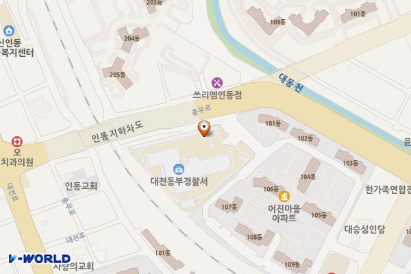 대전동부경찰서 위치 지도 — 대전광역시 동구 충무로 222