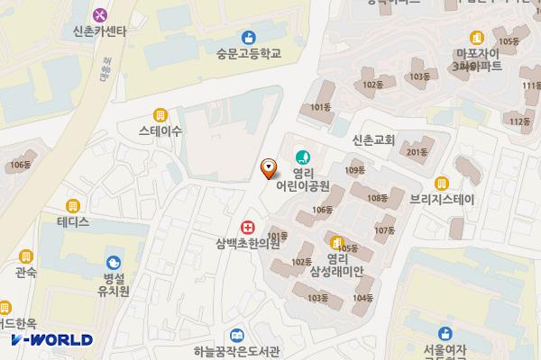 마포소금나루도서관 위치 지도 — 서울특별시 마포구 염리동 61-4