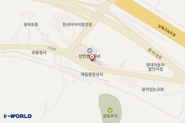산인면종합복지관 위치 지도 — 경상남도 함안군 산인면 가야로 217