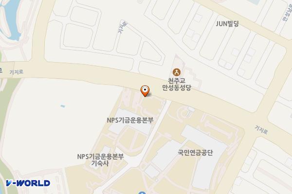 국민연금공단 누리관 위치 지도 — 전북특별자치도 전주시 덕진구 기지로 170