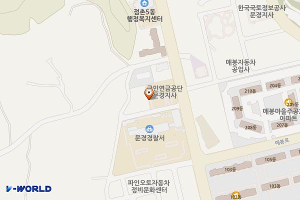 국민연금공단 문경지사 위치 지도 — 경상북도 문경시 매봉로 45