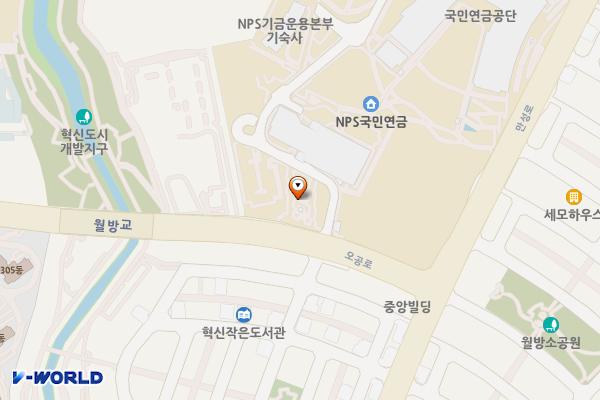 국민연금공단 기금운용본부 위치 지도 — 전북특별자치도 전주시 덕진구 오공로 131