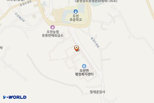 오천면행정복지센터 위치 지도 — 충청남도 보령시 오천면 솟재길 281