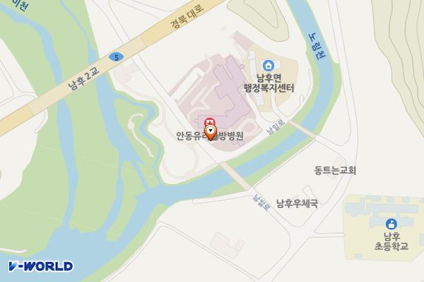 안동유리한방병원 위치 지도 — 경상북도 안동시 남후면 남일로 1463