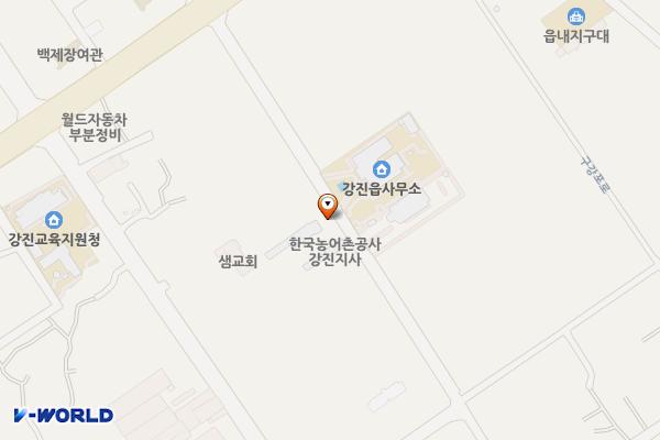 한국농어촌공사 강진지사 위치 지도 — 전남광주통합특별시 강진군 강진읍 초지길 24