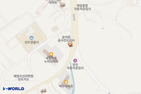 한국농어촌공사 진도지사 위치 지도 — 전남광주통합특별시 진도군 진도읍 남산2길 44