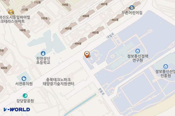 정보통신정책연구원 옥외주차장 위치 지도 — 충청북도 진천군 덕산읍 정통로 18