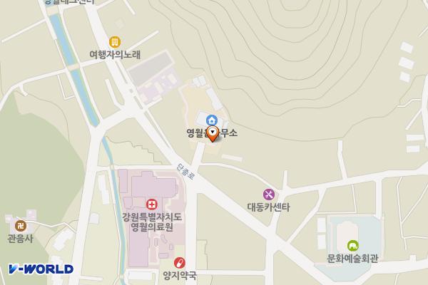 영월읍사무소 위치 지도 — 강원특별자치도 영월군 영월읍 단종로 48-8