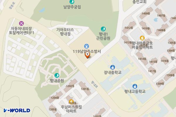 남양주소방서 위치 지도 — 경기도 남양주시 평내로 25