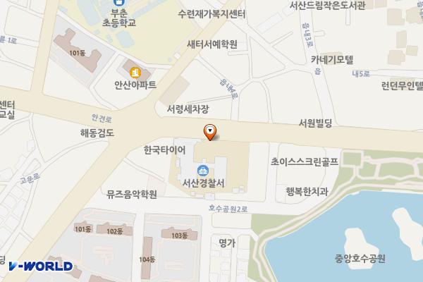 서산경찰서 위치 지도 — 충청남도 서산시 안견로 327