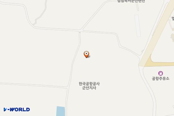 군산공항 여객주차장 위치 지도 — 전북특별자치도 군산시 옥서면 산동길 2