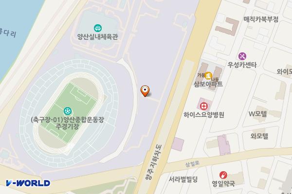 양산종합운동장 위치 지도 — 경상남도 양산시 양산대로 849