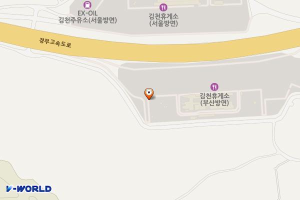 김천(부산) 휴게소 위치 지도 — 경상북도 김천시 농소면 경부고속도로 193