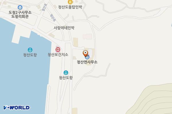 청산면사무소 위치 지도 — 전남광주통합특별시 완도군 청산면 도청4길 19-3