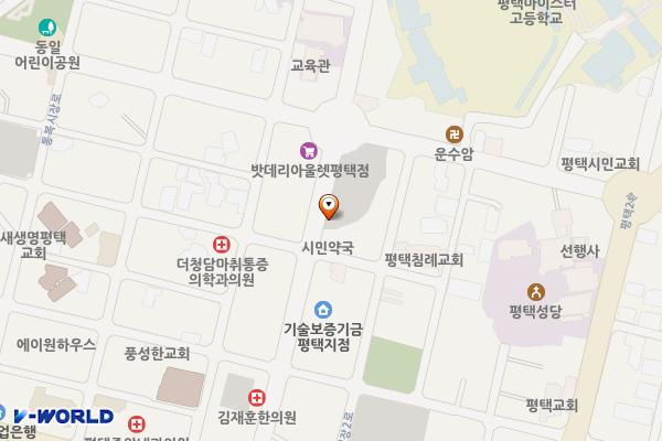 비전 공영주차장 위치 지도 — 경기도 평택시 중앙1로 54