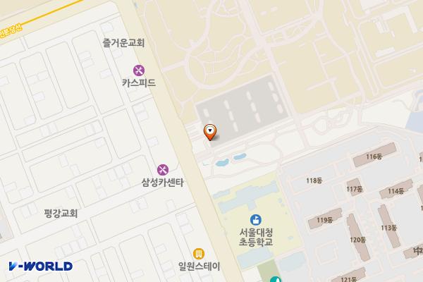 탄천제2호 공영주차장 위치 지도 — 서울특별시 강남구 일원동 4-49
