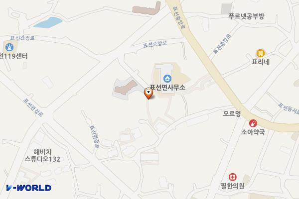 표선면사무소 위치 지도 — 제주특별자치도 서귀포시 표선면 표선중앙로 74